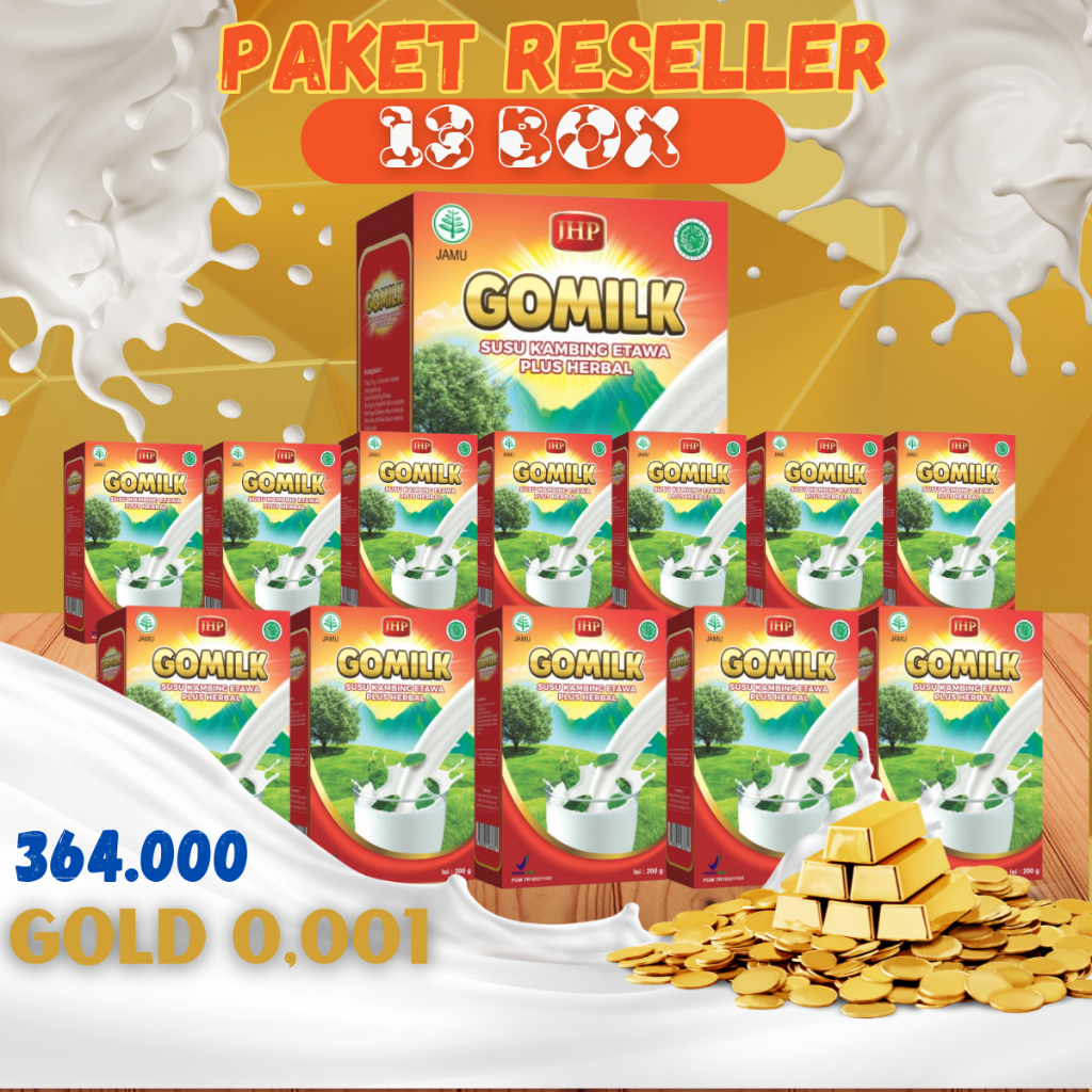 

​̲[​̲ ​̲​̲​̲​̲​̲​̲ ​̲​̲​̲​̲​̲​̲​̲​̲​̲ ​̲] (PROMO FREE EMAS!!!!) GOMILK PAKET 13 BOX / GOMILK SUSU KAMBING ETAWA 200GRAM X 10