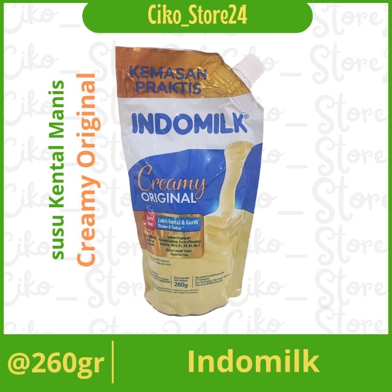 

Susu Kental Manis / Indomilk / SKM Indomilk / susu kental manis putih / SKM pouch / kemasan pouch 260gr