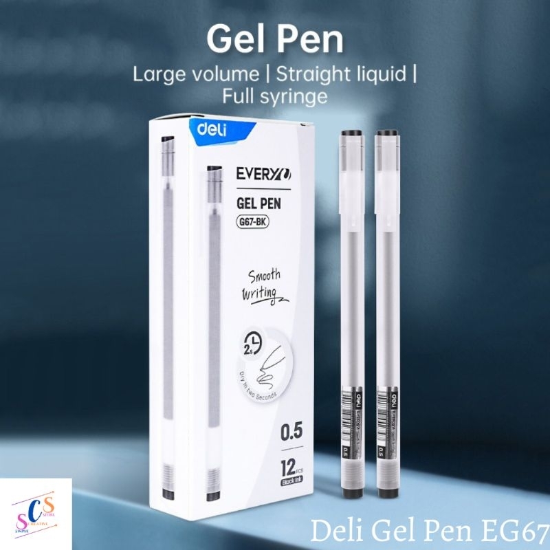 

BALL PEN STANDARD AE7 0.5 MM / GEL PEN DELI EG67 0.5 MM 12PCS / PENA STANDARD