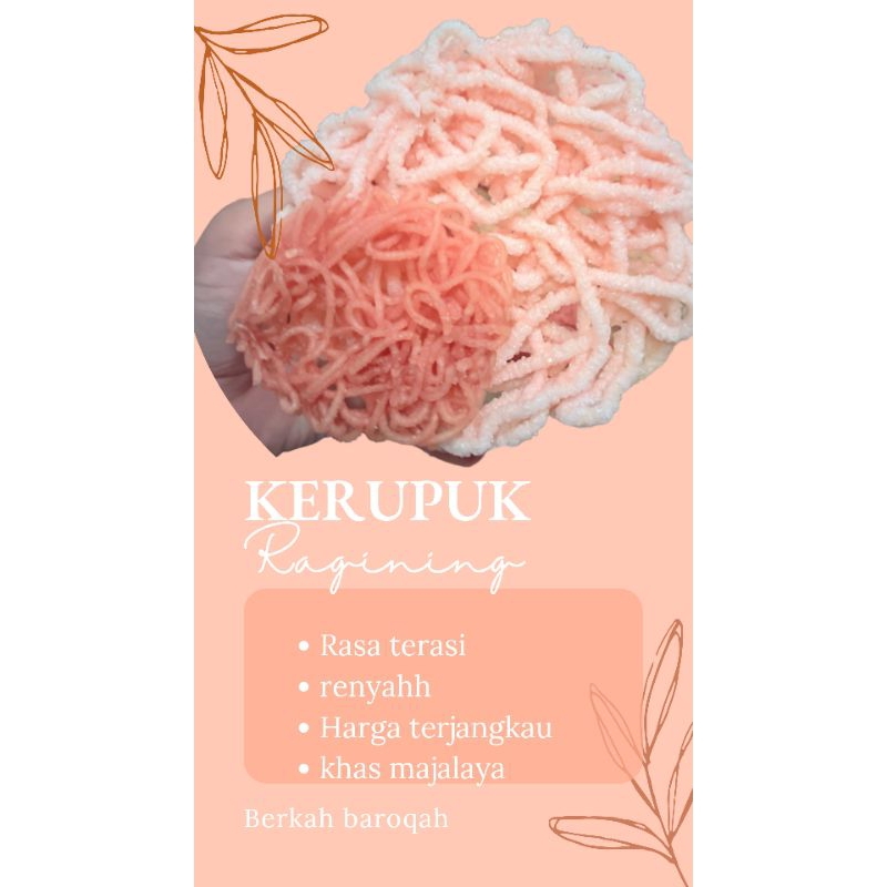 

KERUPUK RENGGINING MENTAHAN KHAS SUNDA(MAJALAYA).