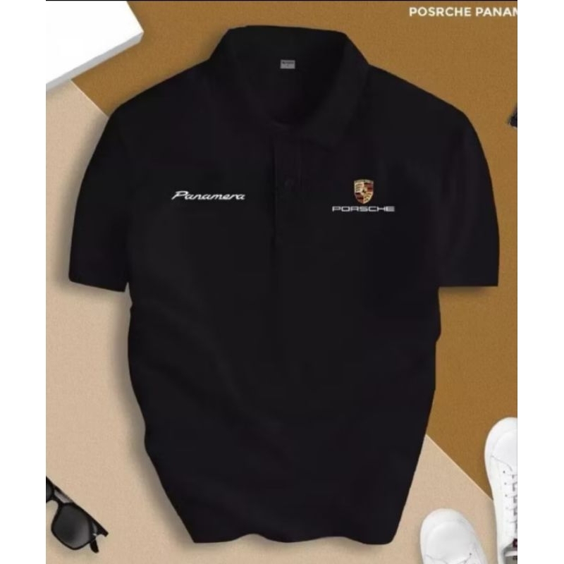 kaos polo model terbaru original/kaos polo kerah/kaos polo pria lengan pendek PANAMERA PROSHER CAR S