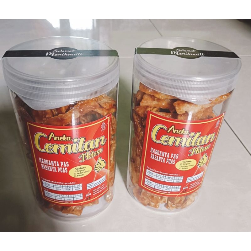 

Cemilan Bestak Manggleng kemasan toples 1000ml