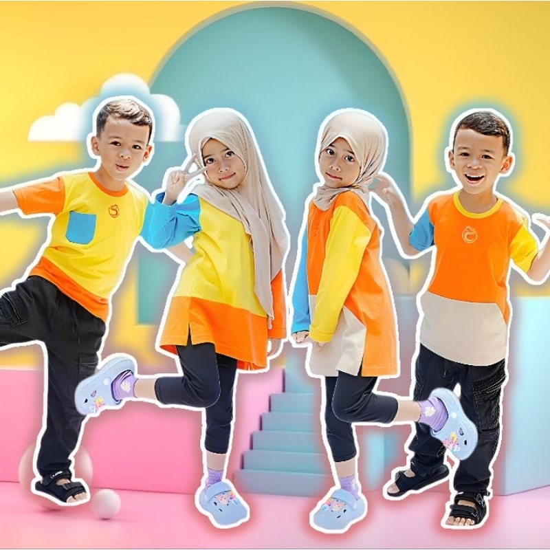 Baju Couple Adik Kakak cowok cewek | Kaos Couple Anak Laki Laki Perempuan Bahan Cotton Combed 24's