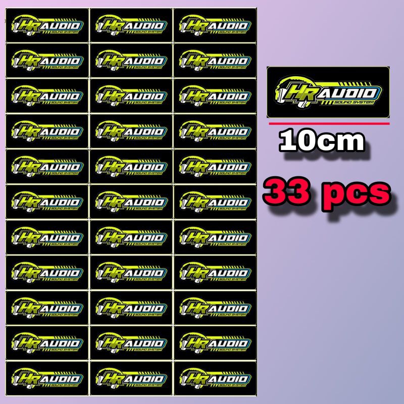 

STIKER HR AUDIO ISI 33 PCS DAN 54 PCS BAHAN VYNIL DAN HOLOGRAM