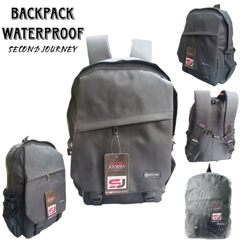 Tas Ransel Pria Wanita Tas Laptop Backpack SECOND JOURNEY  Tas Distro Tas Punggung Waterproof Tahan 
