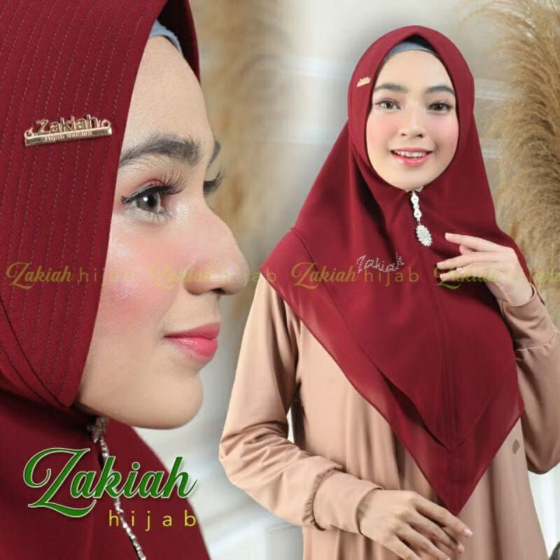 Hijab Bergo Zakiyah Matt. Ceruty Babydolls Size XL & XXL | 2 Layer