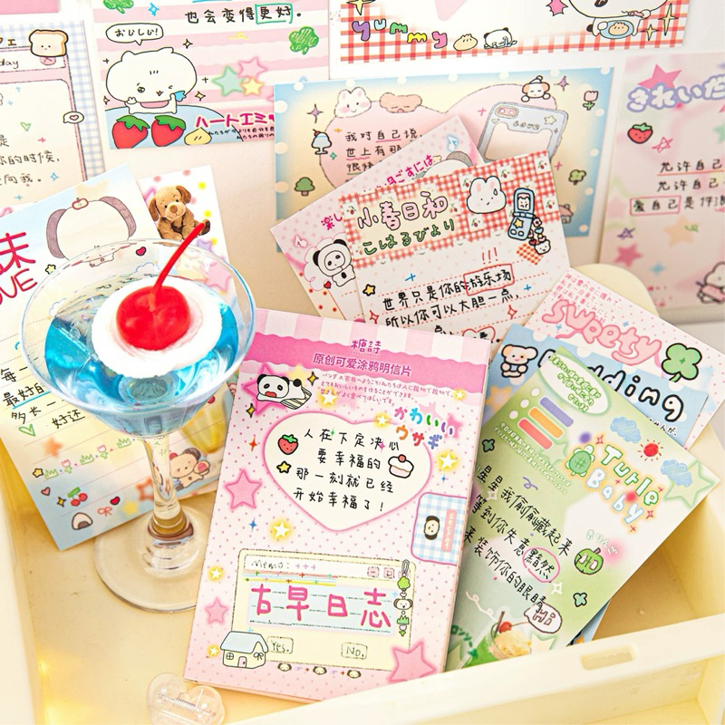 

postcard isi 30lembar bahan tebal gambar lucu bahasa mandarin readystock B2317