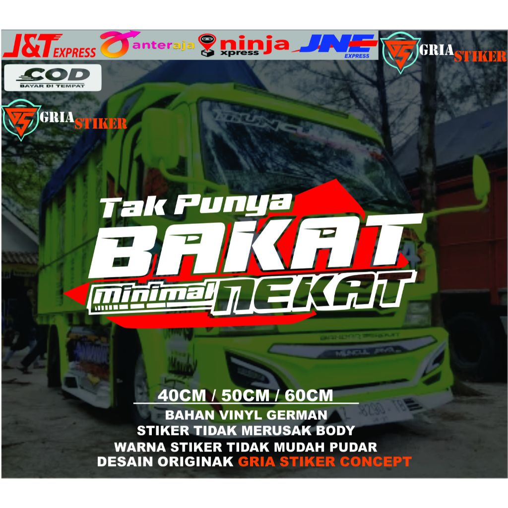 [PROMO] Stiker mobil truk pick up cuting stiker tak punya bakat stiker variasi kaca truk pick up