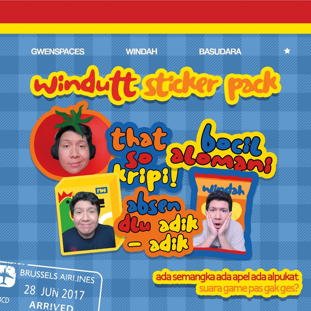 

WINDAH BASUDARA ANOMALI STICKER PACK (6pcs) / FWB WINDUT WINDAH BASUDARA