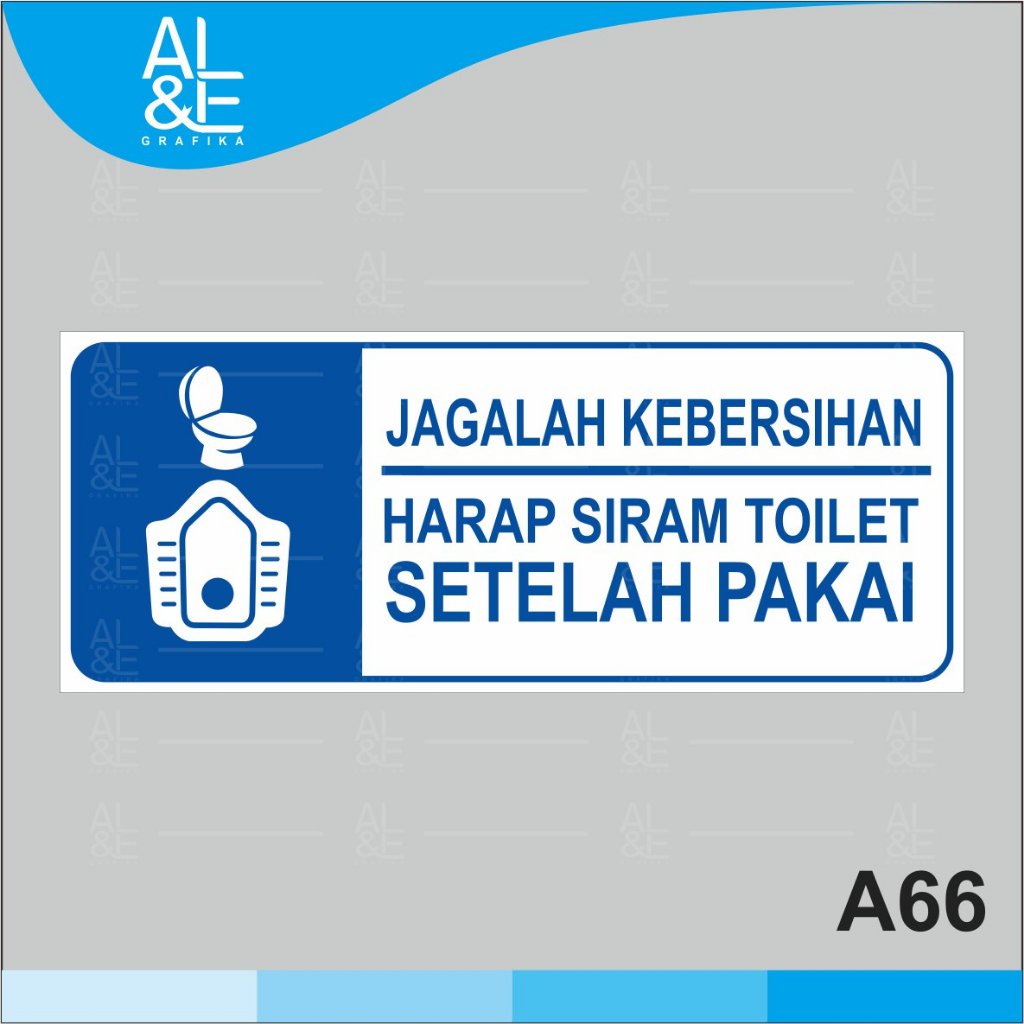 

A66 - Acrylic Sign, Jaga Kebersihan Toilet, Premium dan Tahan Air, Termurah, Bisa Custom