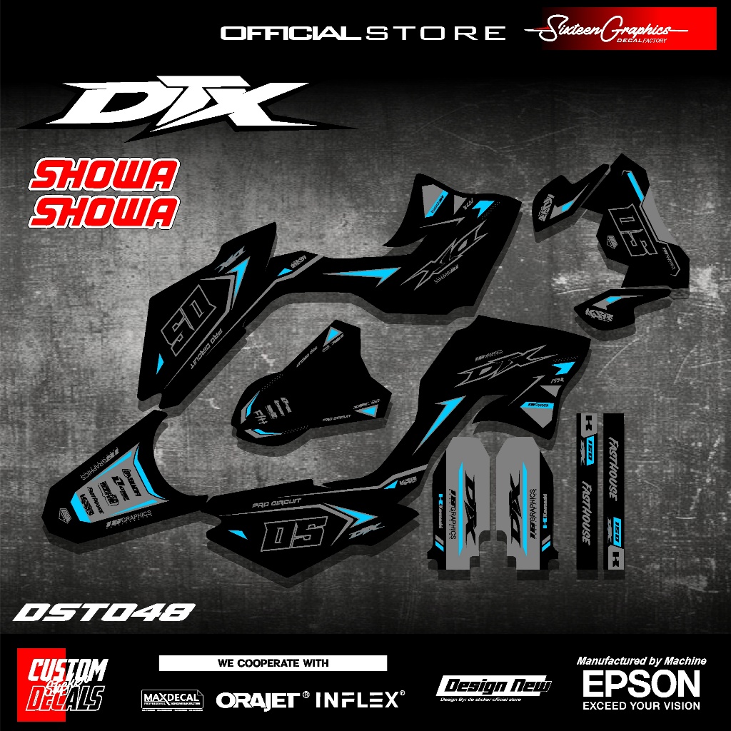 Decal Sticker DTRACKER 150 Fullbody Variasi Abu DST048