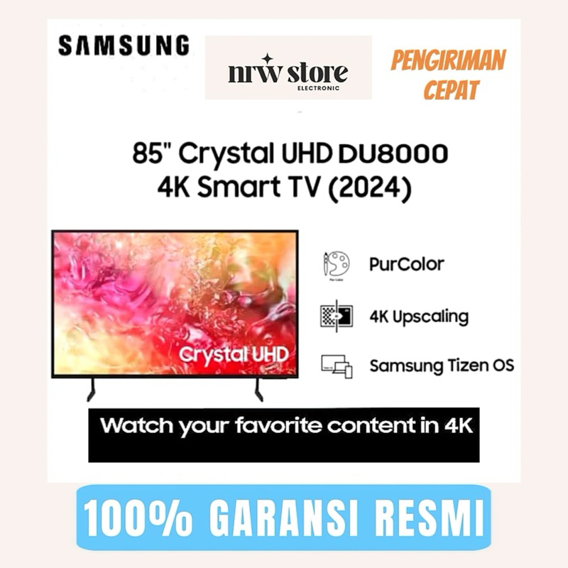 SAMSUNG 85 INCH LED SMART TV UA-85DU8000