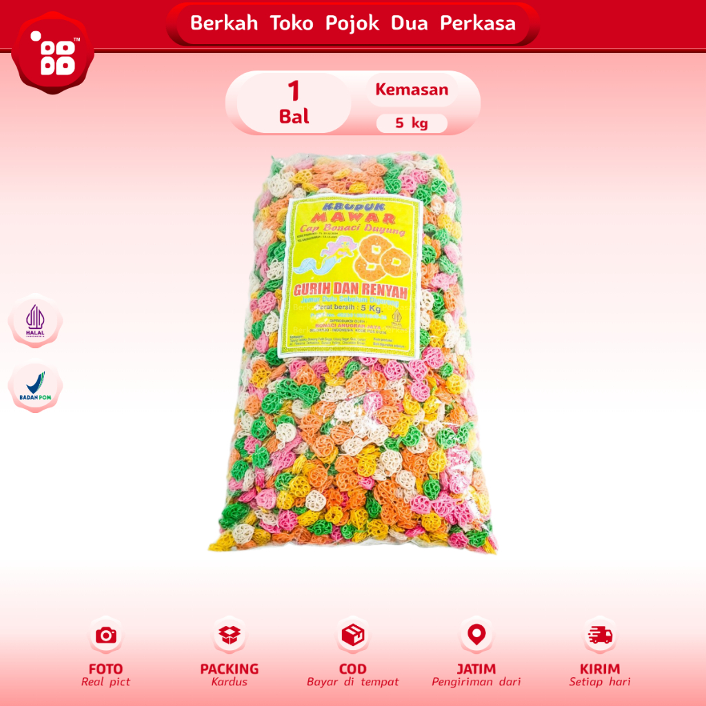 

[BAL] Bonaci Duyung Mawar Warna Kerupuk Mentah 5 kg