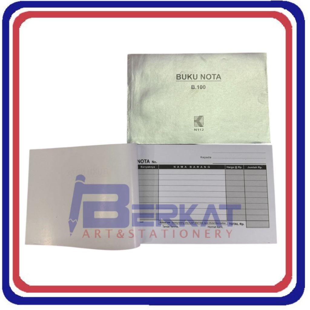

Buku Nota Kecil 1/4 Folio 1 Ply / Tanpa Rangkap KURNIA B100