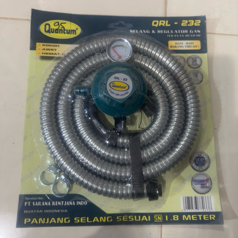 PAKET SELANG GAS DAN REGULATOR QUANTUM ORIGINAL