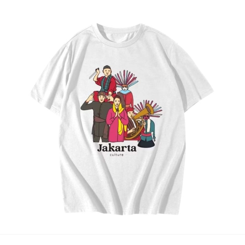KAOS OLEH - OLEH JAKARTA kaos oleh jakarta motif CULTURE baju souvenir