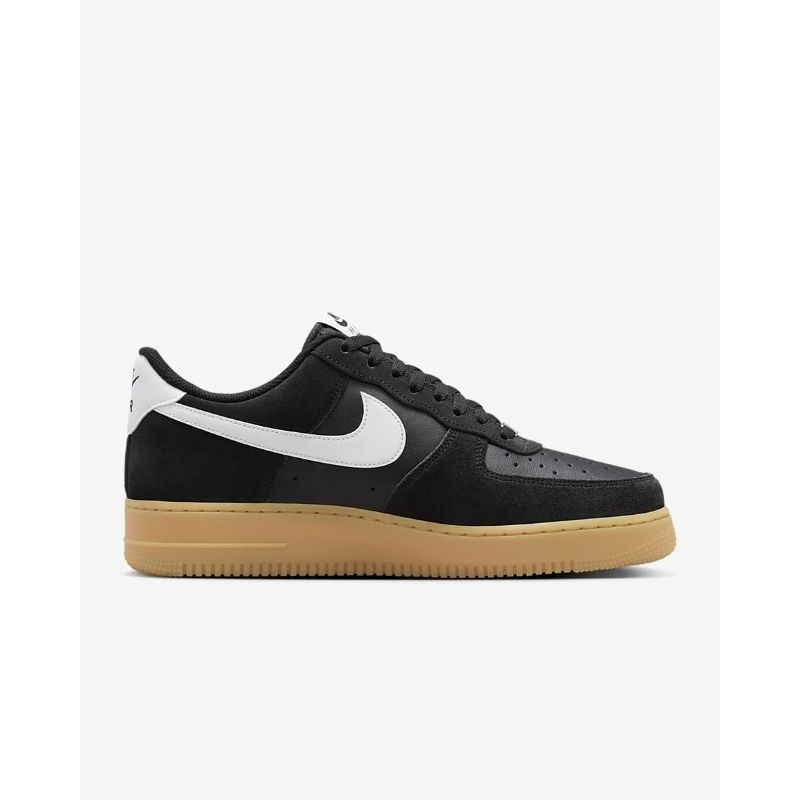 NIKE Air Force 1 '07 LV8 - Black/Gum Light Brown/Summit White FQ8714 Original