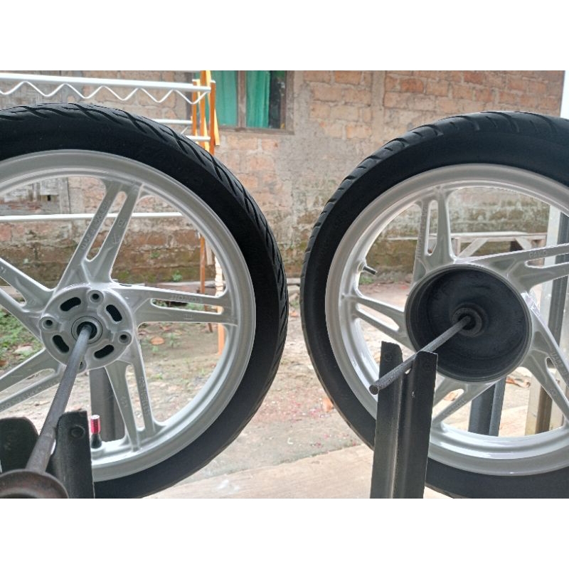 Velg pelek racing depan belakang motor Honda beat New/Beat Esp/Beat fi/beat deluxe/Warna putih/Secon