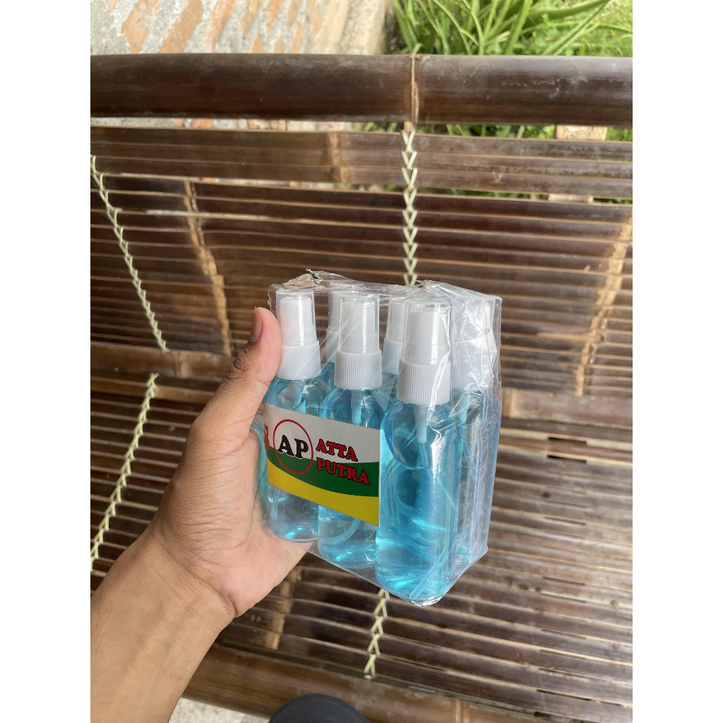SPRITUS CAIR BIRU KEMASAN BOTOL SPRAY 6 PCS MAINAN MERIAM SPIRTUS