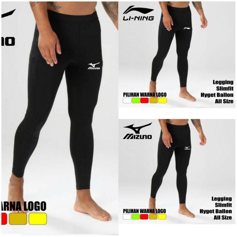 MIZUNO LEGING PANJANG VOLI LONGPANT BADMINTON DALEMAN CELANA COMPRESSION WEAR UNISEX