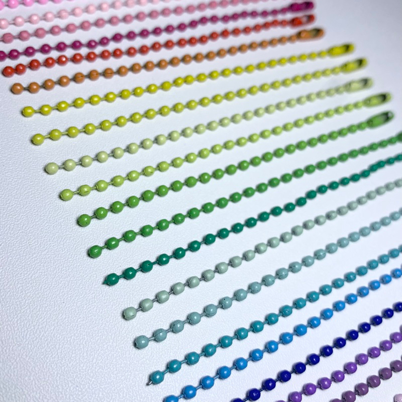 fishycake - {khusus tambahan produk fishycake} Ballchain colors ring keychain trinkets (27 colors)