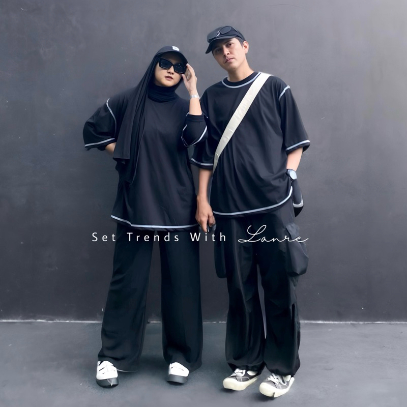 Baju Kembaran Pacar Tiset Custom Kaos Couple Cowok Cewek Dewasa Thsirt Oversize Lenganpanjang Motif 