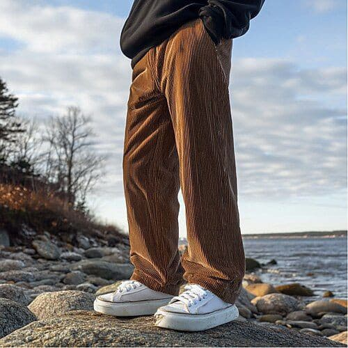 celana panjang pria corduroy oversize baggy pants