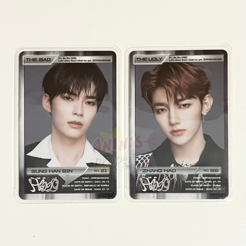 [READY] ZB1 Sung Hanbin Zhang Hao Official Photocard Album YHMAH ID Card