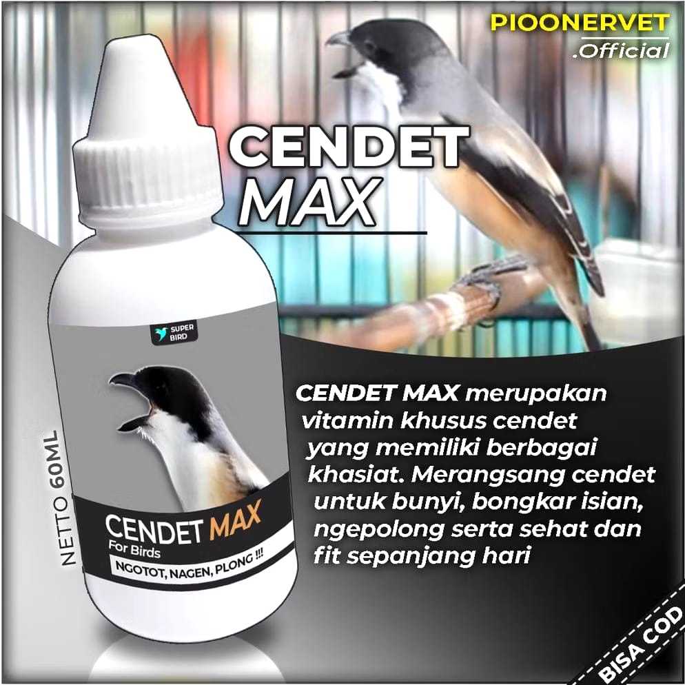 Vitamin Burung Cendet CENDET MAX Vitamin Cendetmax Penggacor Burung Cendet Kicau Merangsang Bunyi Ng