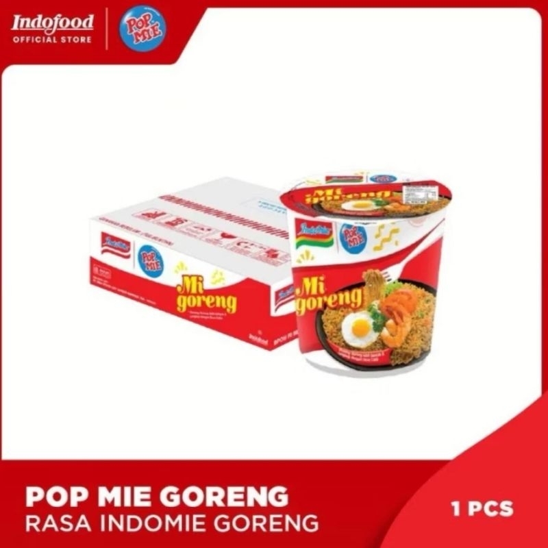 

Pop Mie Goreng Rasa Indomie Goreng 80 Gram [ 1 Ctn - 12 Pcs ]