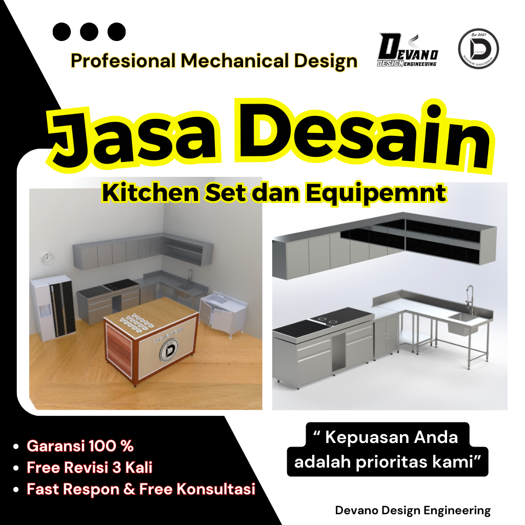 Jasa Desain KITCHEN SET 3D ( Free Video Animasi 3D )