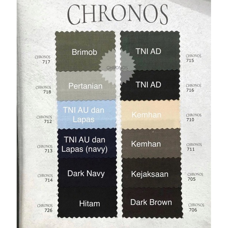KODE H58E Kain Seragam CHRONOS Semi Wol PDH PDU Kejaksaan TNI BRIMOB Kemhan Polri Pemda  CHRONOS by 