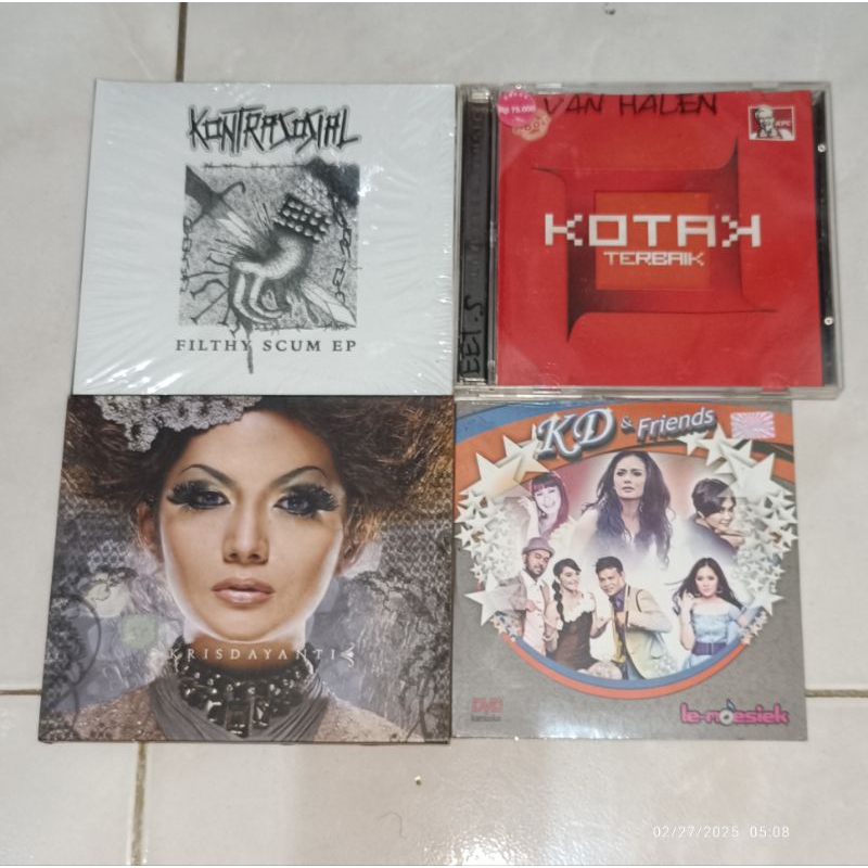 cd dan DVD Indonesia KONTRASOSIAL-Filthy Scum EP / KOTAK-Terbaik (2) / KRISDAYANTI / KD & FRIENDS