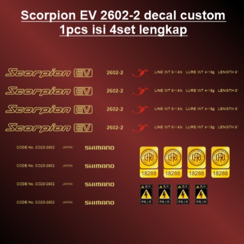Scorpion EV 2602-2 Decal Custom