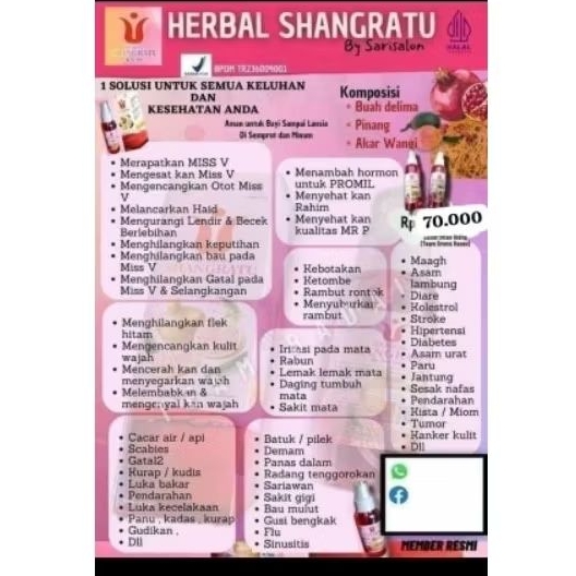 

herbal shangratu hsr 100 ml by sarisalon