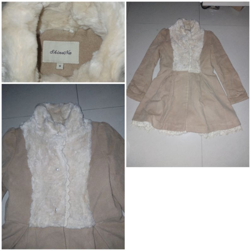 COAT KAWAI MEGAR DEPAN BULU BONEKA DLM RENDA CANTIK