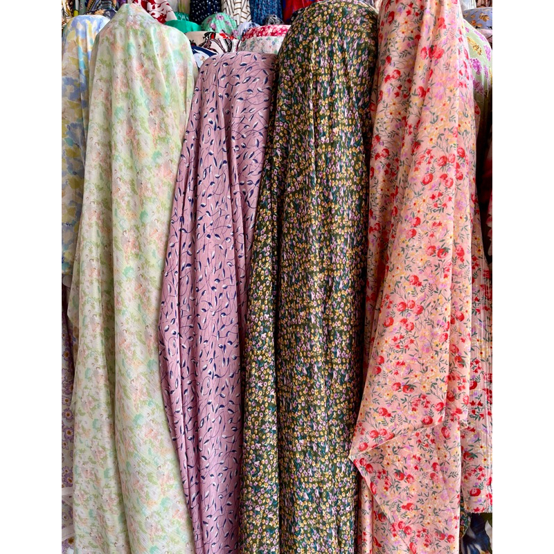 Kain Sifon / Bahan Baju Gamis / Sifon Motif / Kain Meteran