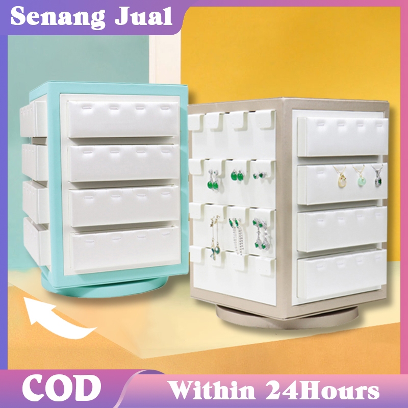 Display Putar Perhiasan Display Kalung Putar Display Cincin Putar Serba Guna Manual