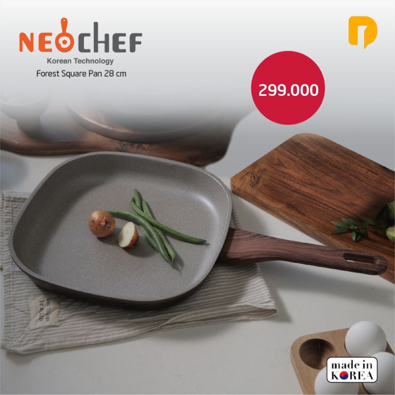 Wajan Anti Lengket Neochef Forest Square Pan 27 cm