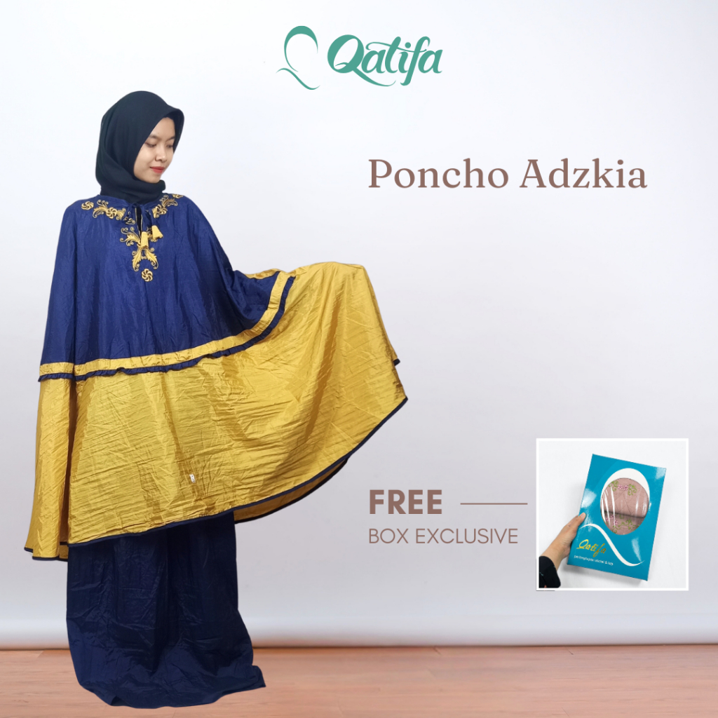 QATIFA Mukena Travel Parasut Ponco Adzkia