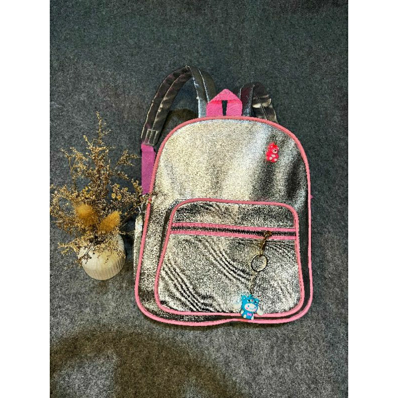 Tas Ransel ZAYLIN V2 /Tas Gendong /Tas Ransel Wanita /Tas Ransel Wanita Silver /Tas Silver Backpack 