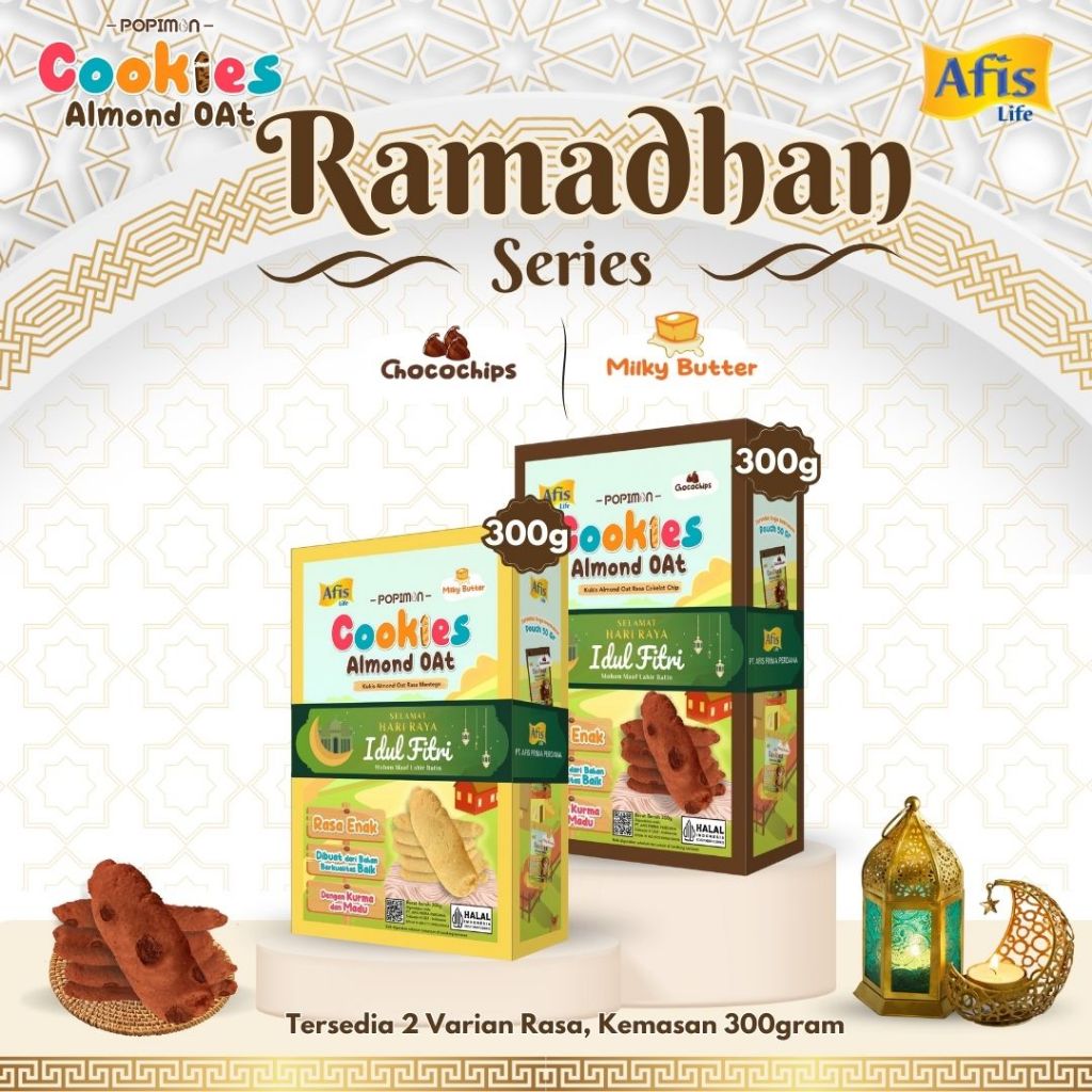 

Afis Popimon Cookies Almond Oat 300gram - Ramadhan Series Kue Kering Lebaran