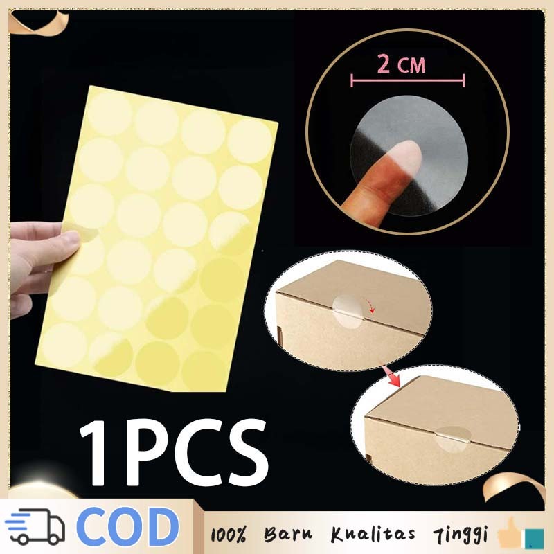

1000 Pcs Sticker Plastik Label Transparan Sticker Segel Aesthetic Polos Segel Transparent Stiker Vinyl Bulat