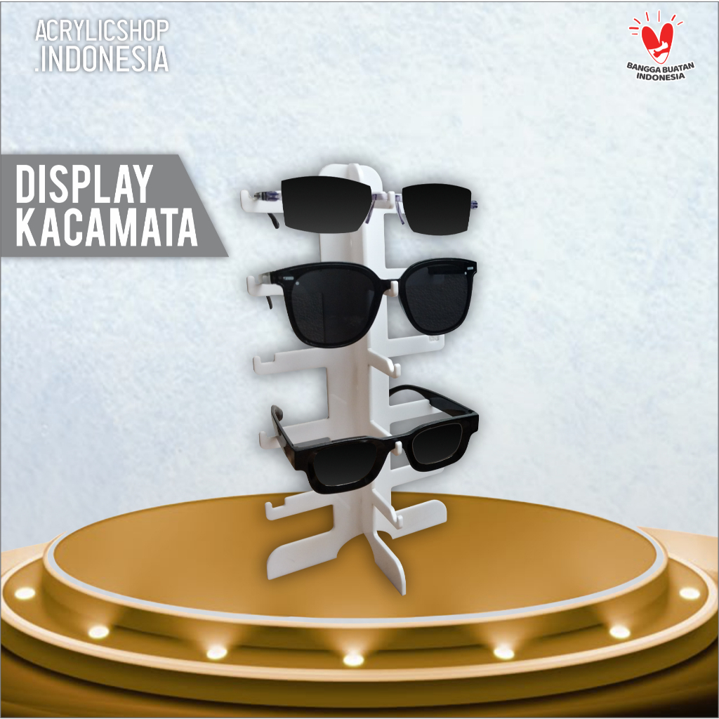 Display Kacamata | Rak Kacamata Acrylic Display | Pajangan Kacamata Lepas Pasang
