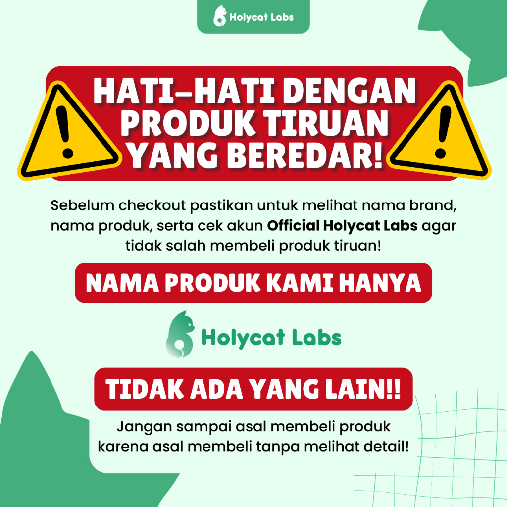 READY Holycatlabs obat flu pilek demam batuk 3 in 1 buat kucing kitten dewasa ampuh