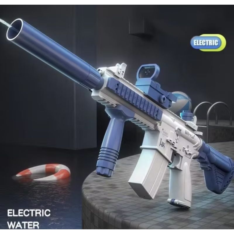 Tmtkids - Mainan Tembakan Air M416 - Mainan Tembakan Air Anak Elektrik - Mainan Anak Tembakan Air Ki