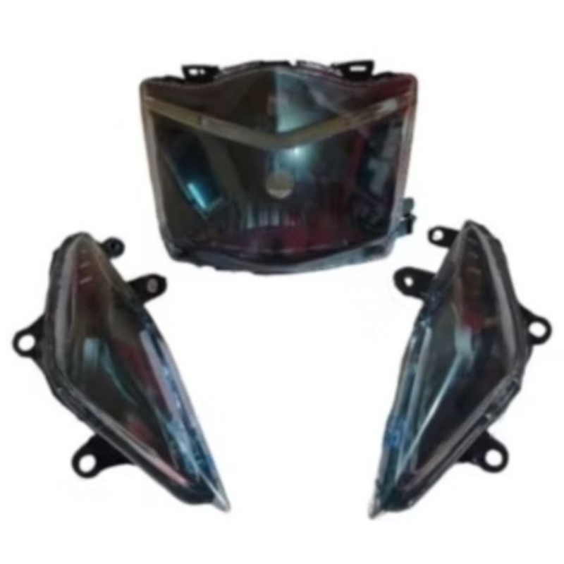 Lampu Depan + Sen BEAT KARBU COSTUM HITAM SMOKE 2008-2012