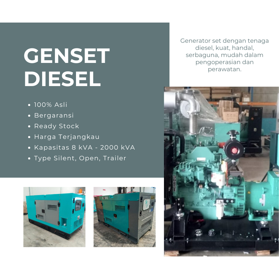 Genset Yanmar 12.5 kVA Silent Open Stamford
