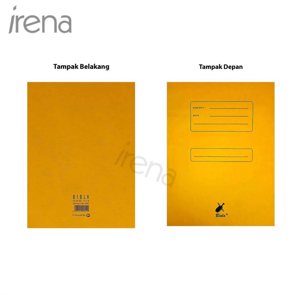 

Biola Map Kertas / Map Kertas Stofmap Murah Warna Warni 5002