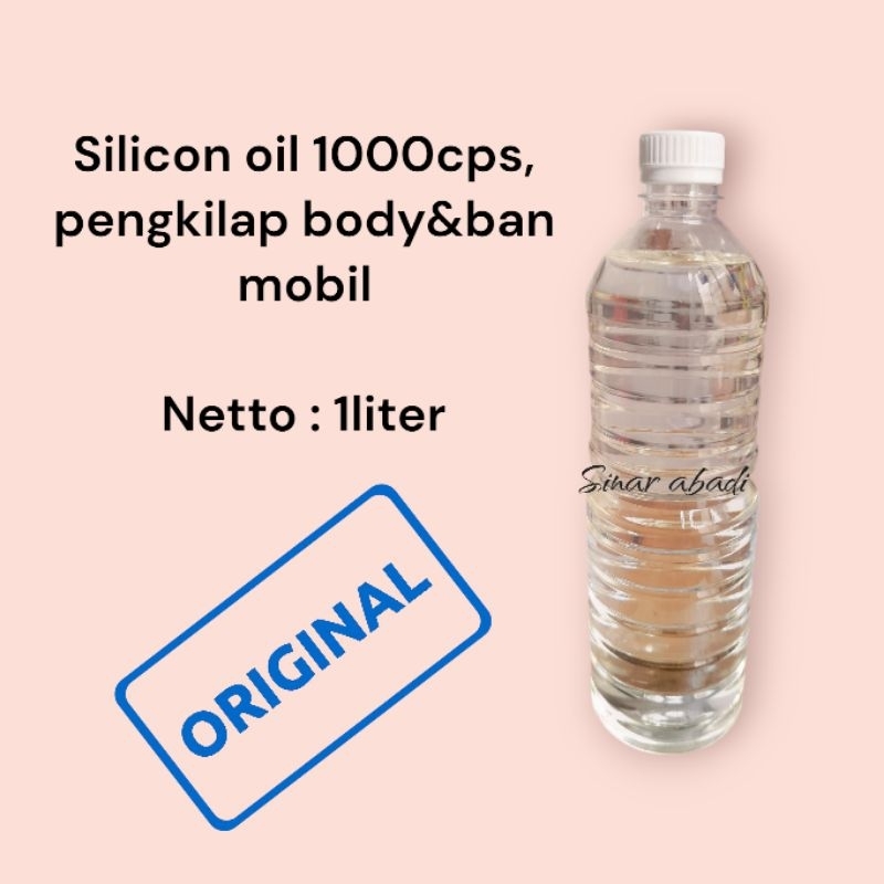 Silicon oil 1000cps/pengkilap body mobil/pengkilap ban @1liter